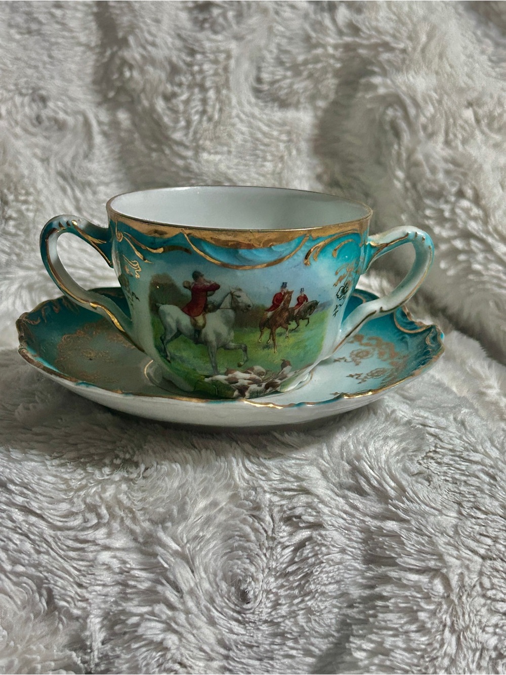 Hand-Painted Vintge Decorative Home Art Teacup Set